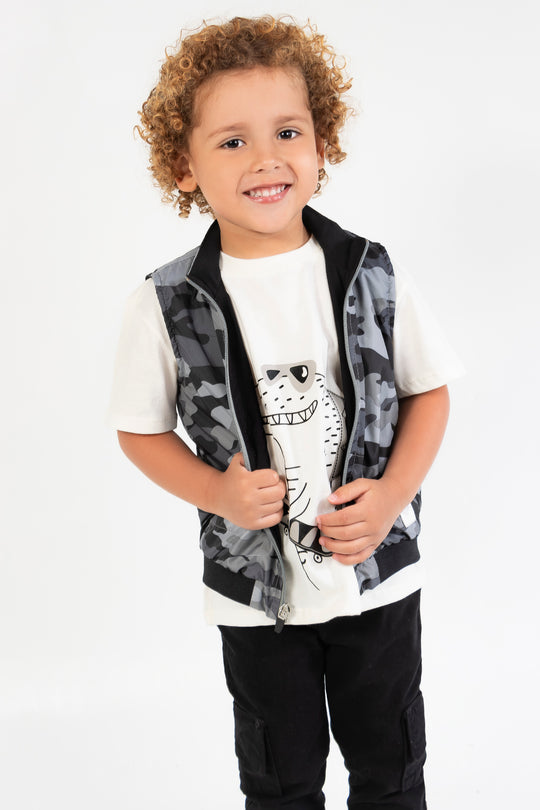 CONJUNTO 3 PRENDAS MILITAR GRIS