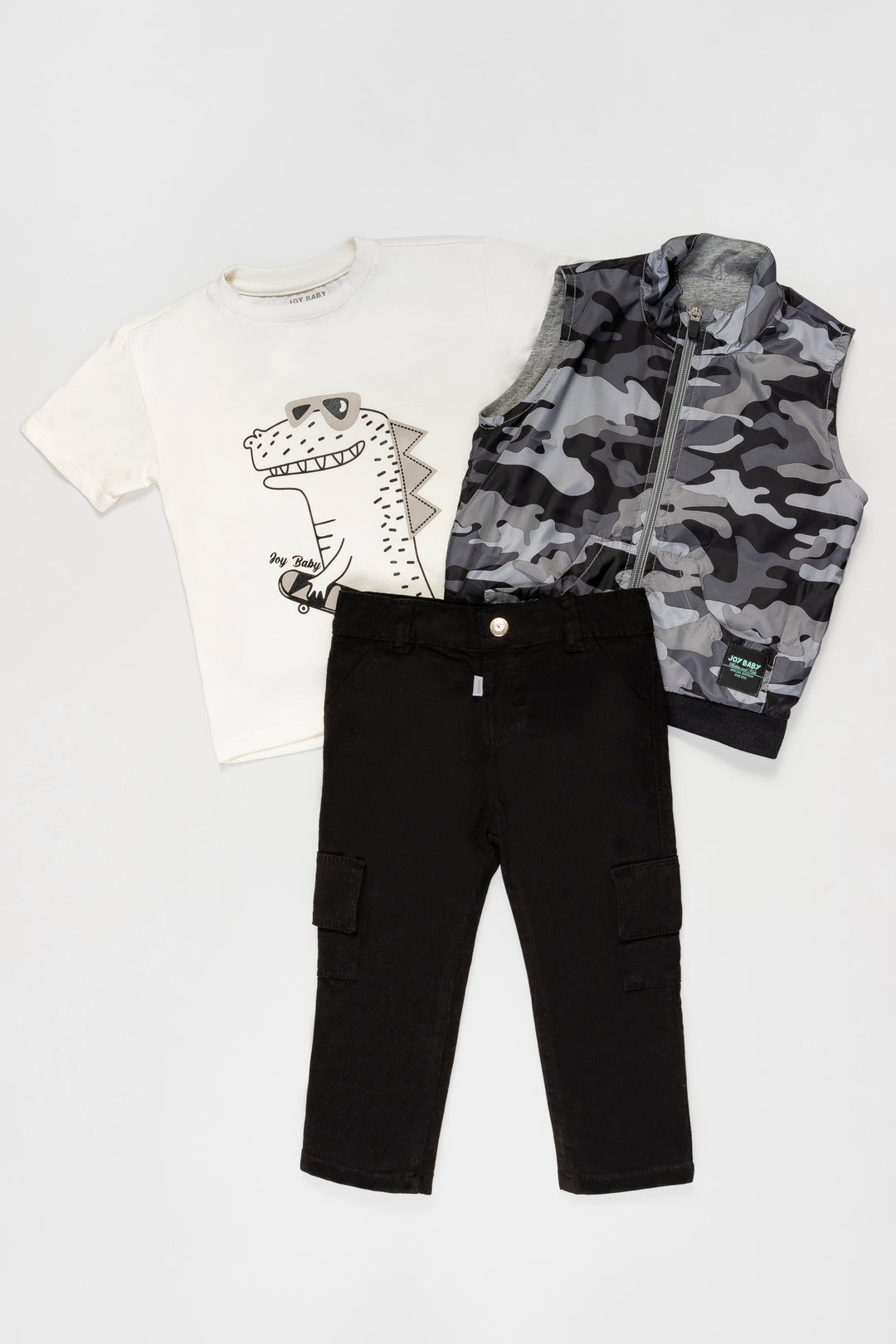 CONJUNTO 3 PRENDAS MILITAR GRIS