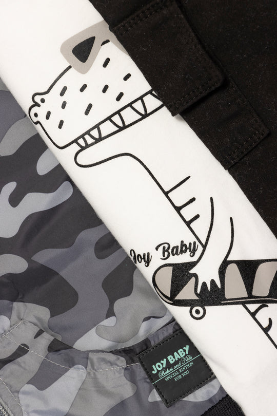 CONJUNTO 3 PRENDAS MILITAR GRIS