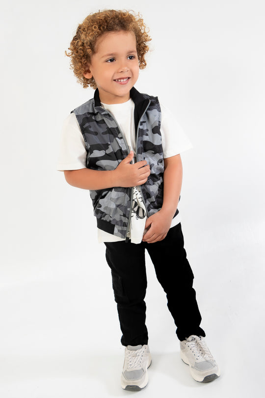 CONJUNTO 3 PRENDAS MILITAR GRIS