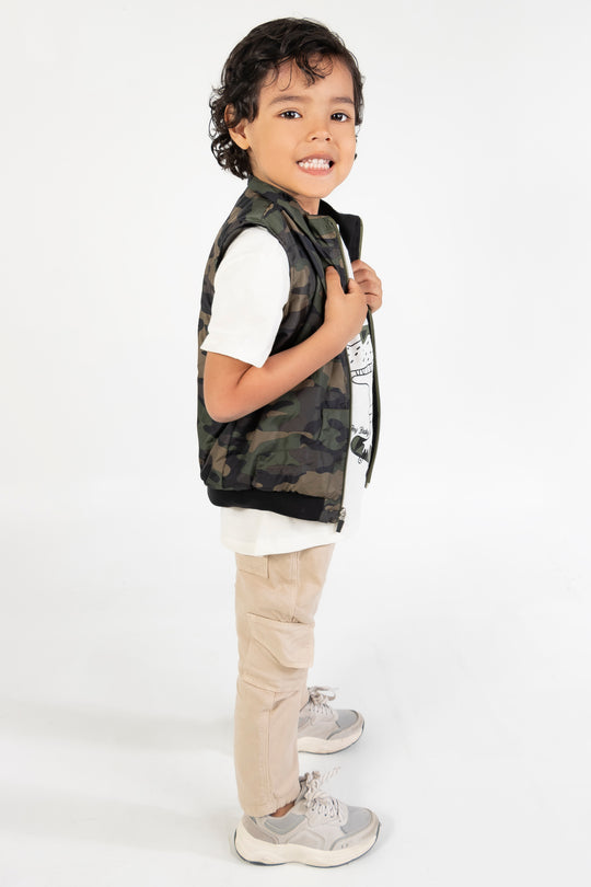 CONJUNTO 3 PRENDAS MILITAR VERDE