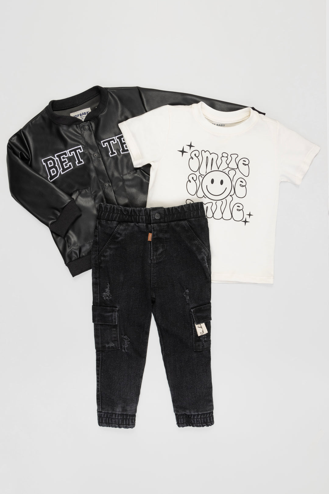 CONJUNTO 3 PRENDAS NIÑO BETTER NEGRO
