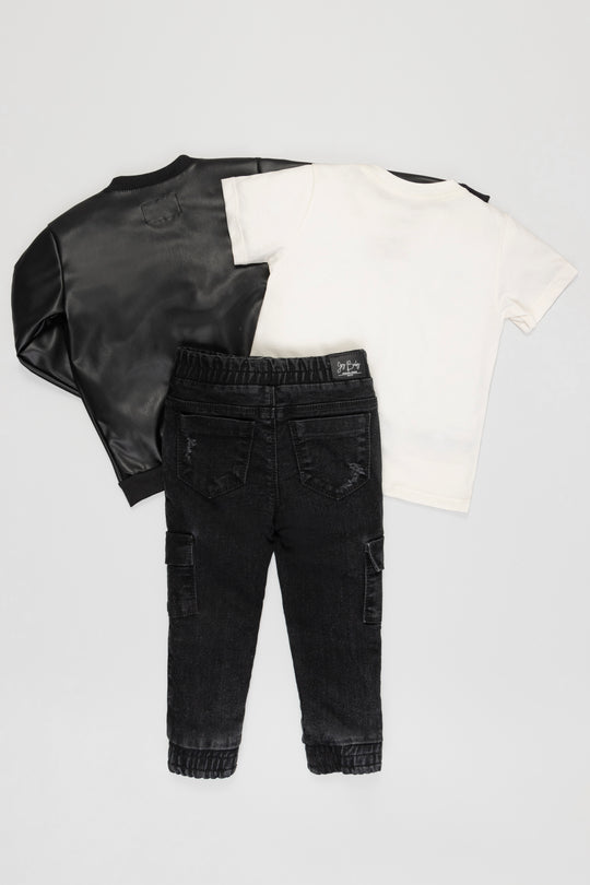 CONJUNTO 3 PRENDAS NIÑO BETTER NEGRO