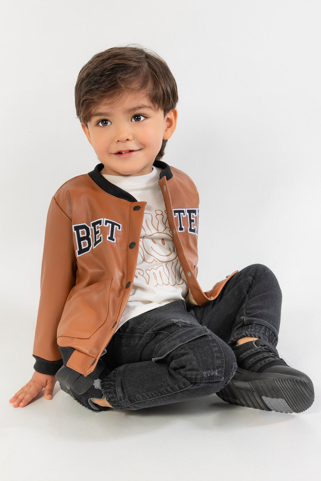 CONJUNTO 3 PRENDAS NIÑO BETTER CAFÉ