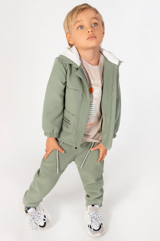 CONJUNTO 3 PRENDAS NIÑO SPORTS VERDE