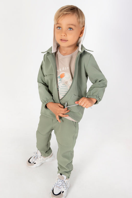 CONJUNTO 3 PRENDAS NIÑO SPORTS VERDE