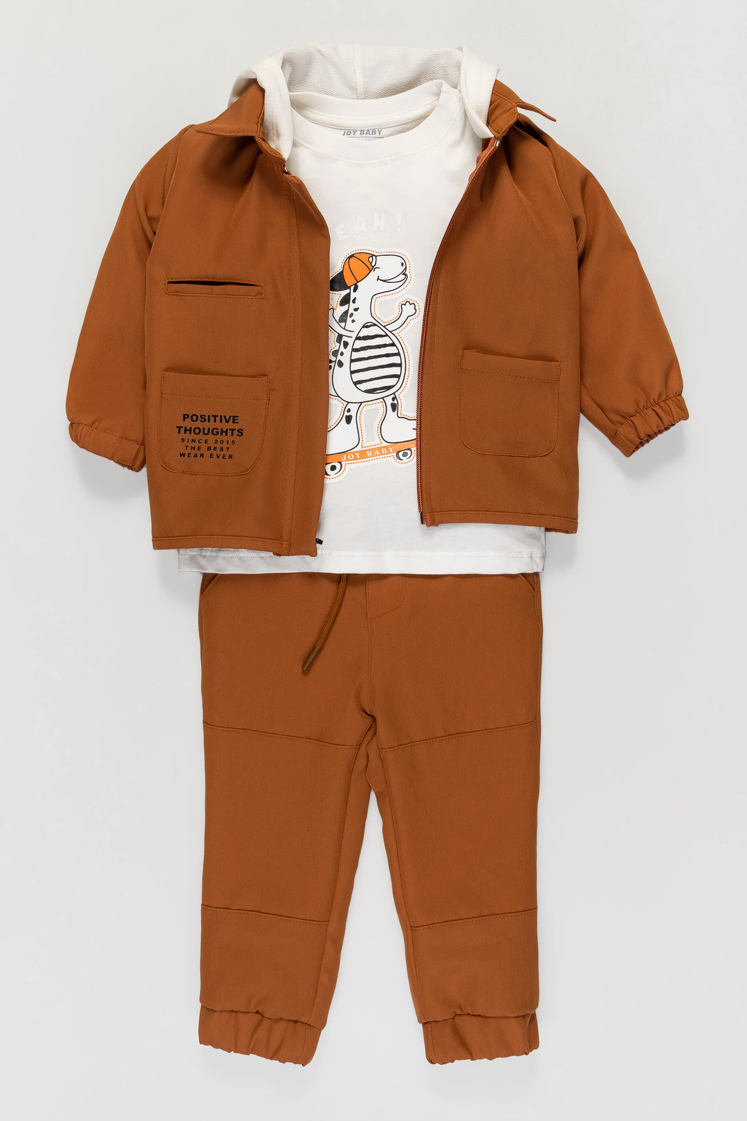 CONJUNTO 3 PRENDAS NIÑO SPORTS TERRACOTA