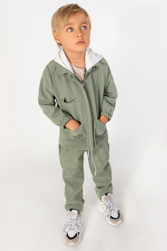 CONJUNTO 3 PRENDAS NIÑO SPORTS VERDE