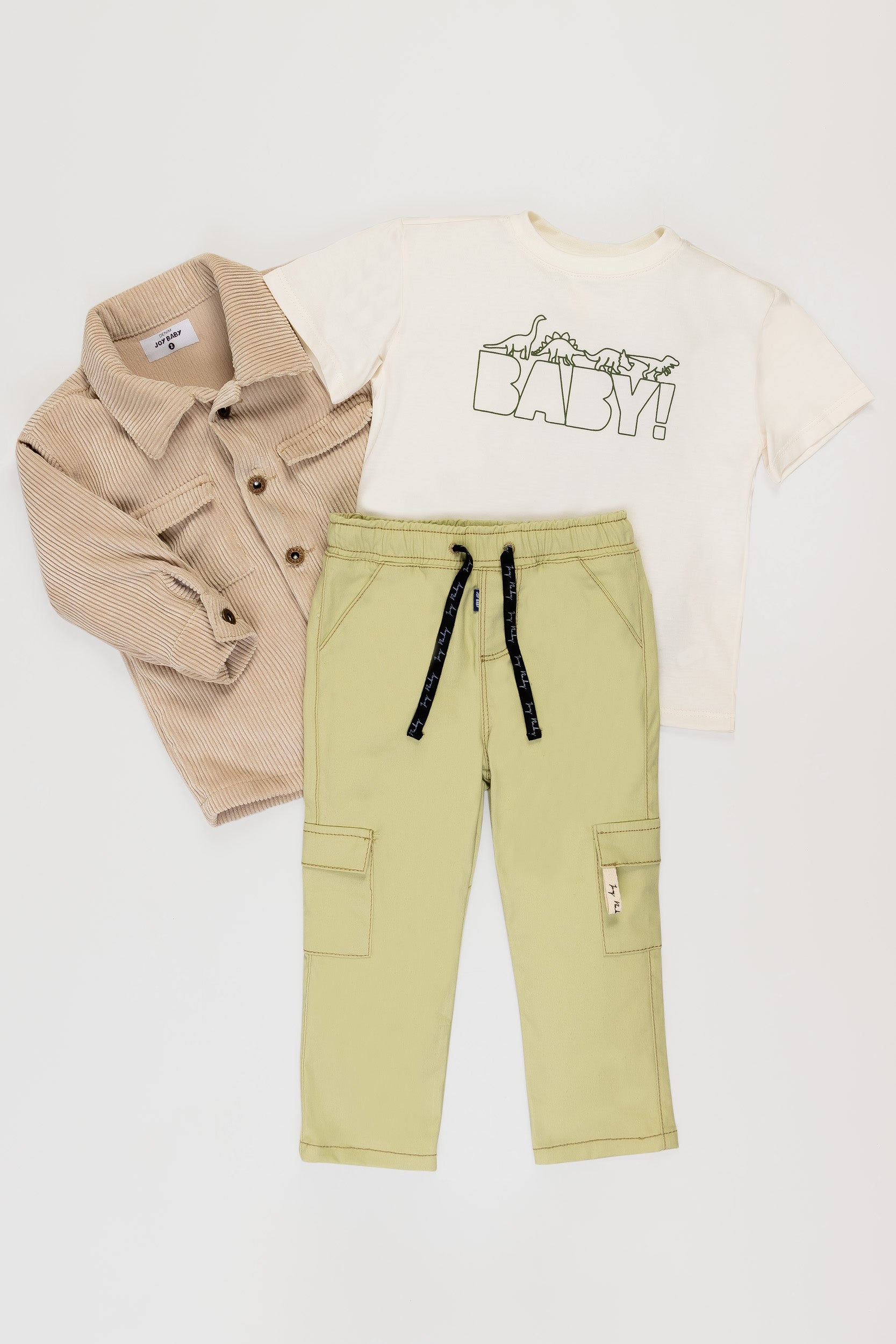 CONJUNTO 3 PRENDAS NIÑO BEIGE