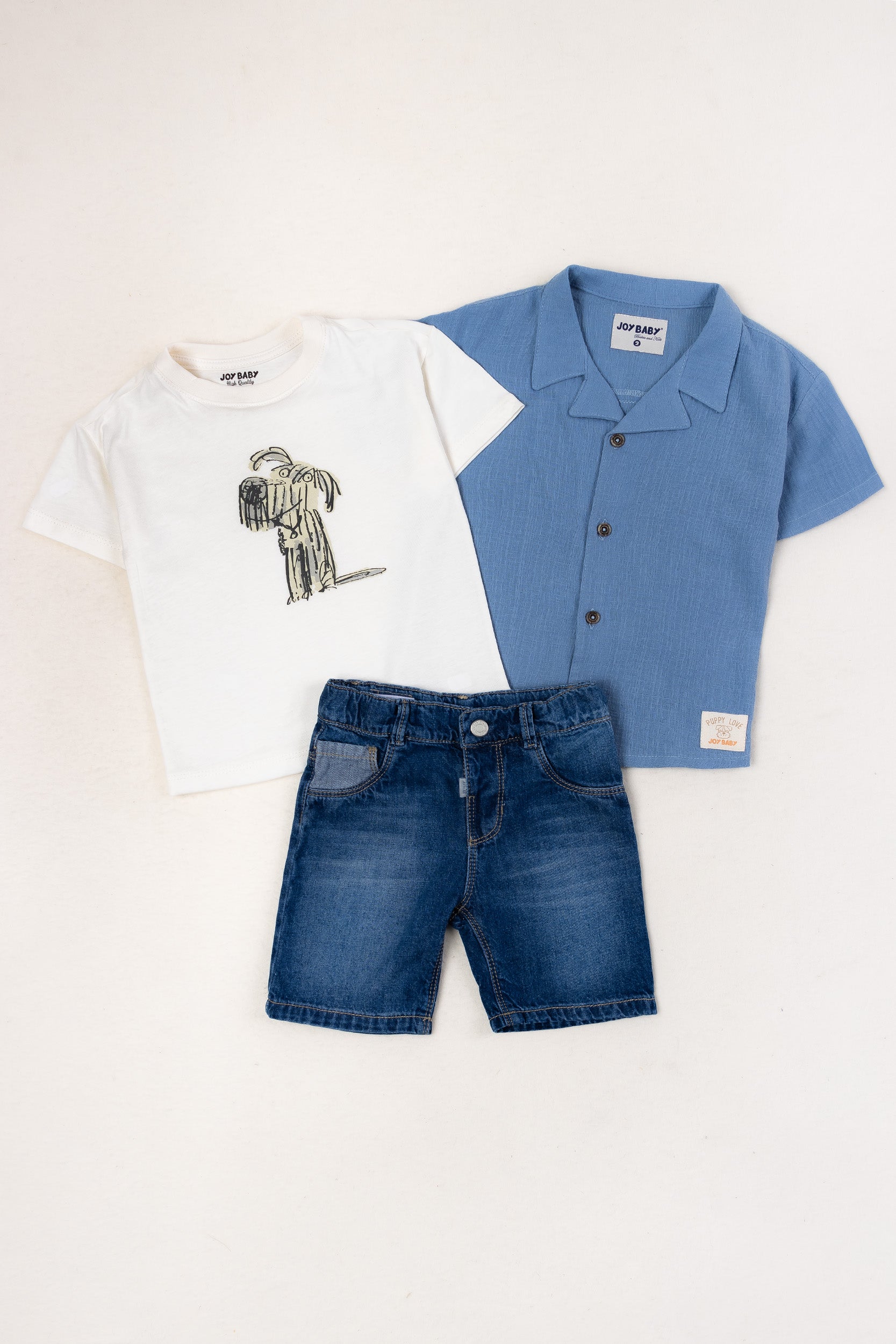 CONJUNTO 3 PRENDAS NIÑO AZUL
