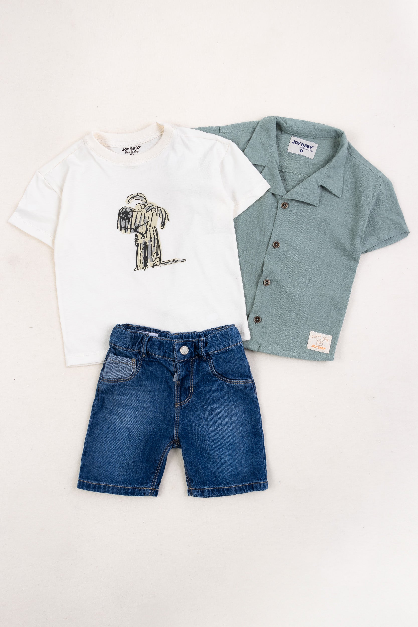 CONJUNTO 3 PRENDAS NIÑO VERDE
