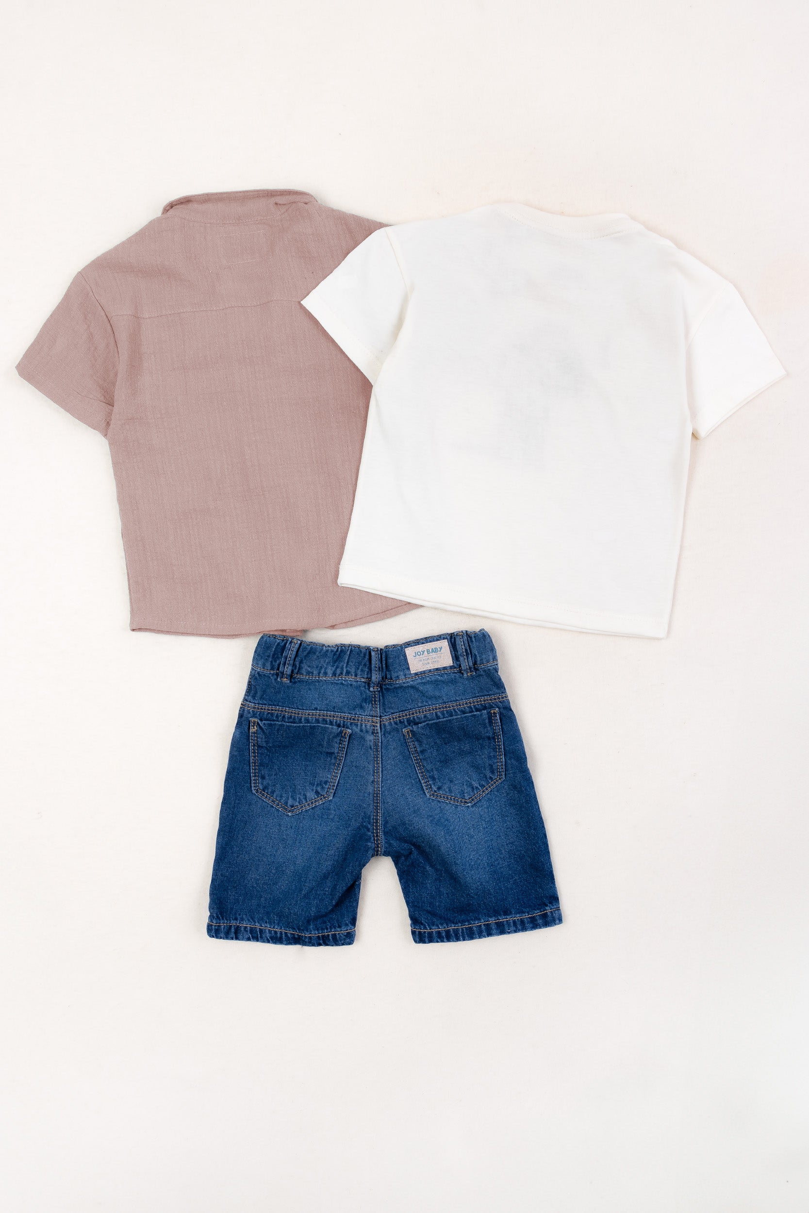 CONJUNTO 3 PRENDAS NIÑO SALMON