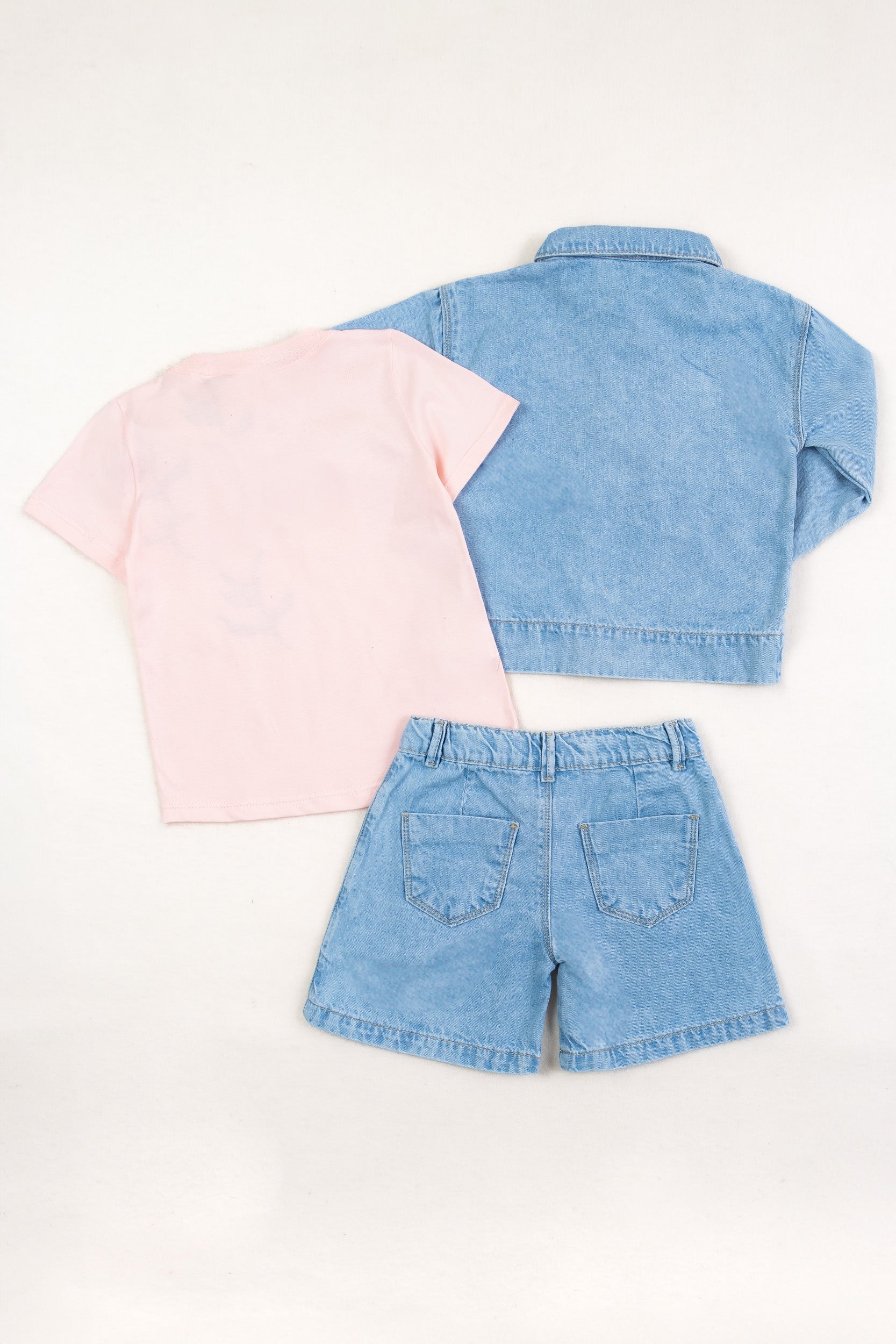 CONJUNTO 3 PRENDAS NIÑA ROSADO