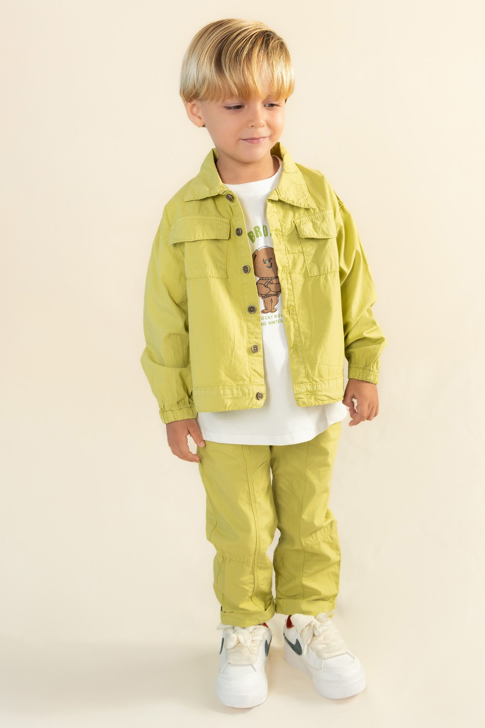 CONJUNTO 3 PRENDAS NIÑO BEAR VERDE