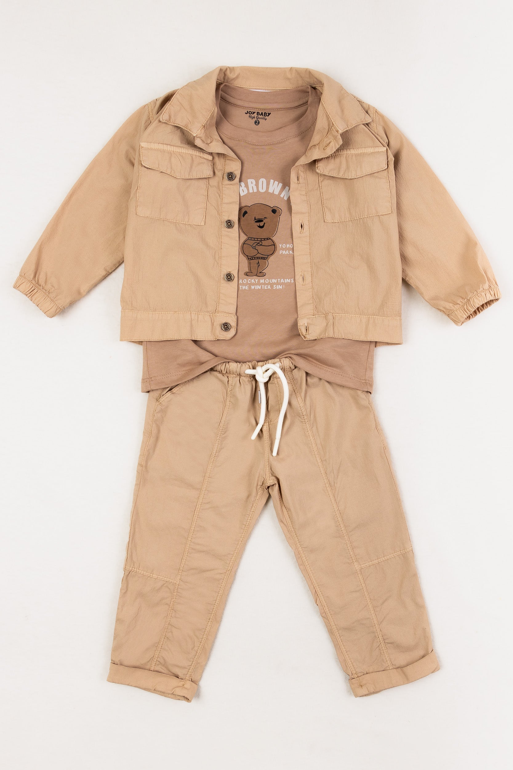 CONJUNTO 3 PRENDAS NIÑO BEAR BEIGE