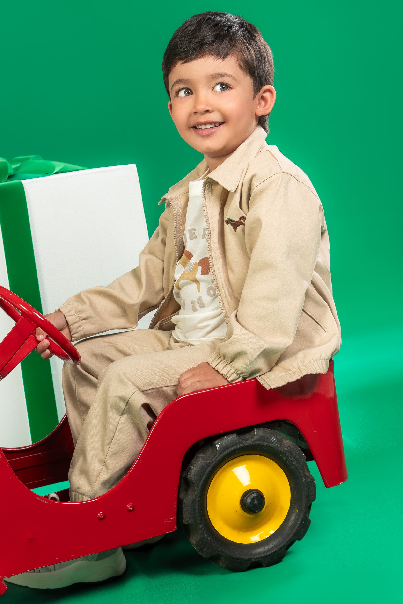 CONJUNTO 3 PRENDAS NIÑO TO BE FRIEND BEIGE