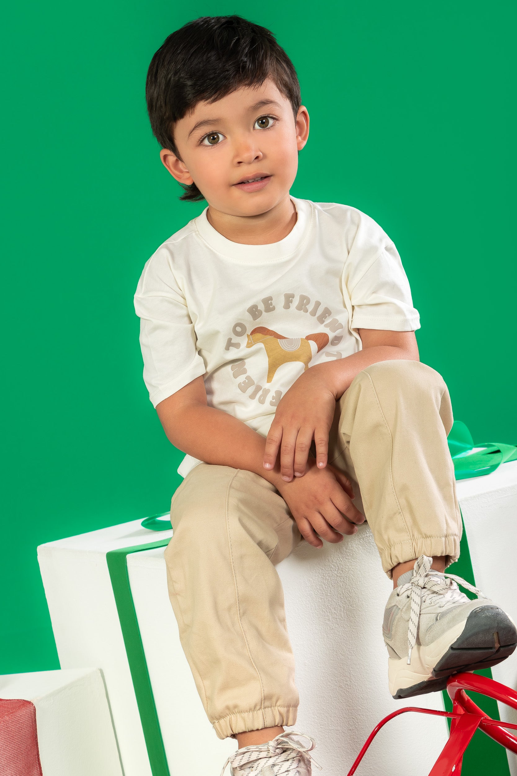 CONJUNTO 3 PRENDAS NIÑO TO BE FRIEND BEIGE