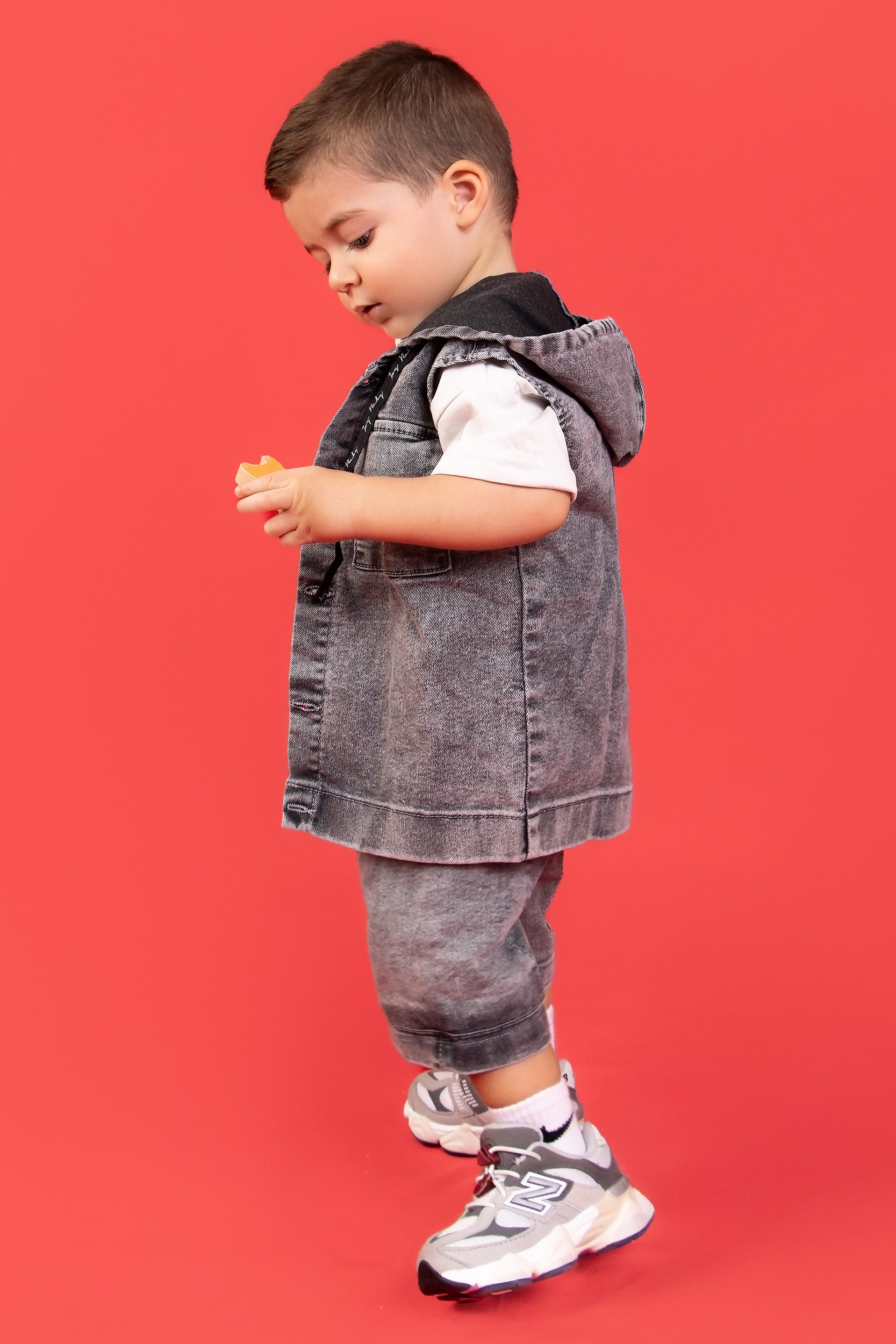 CONJUNTO 3 PRENDAS DINO NIÑO GRIS