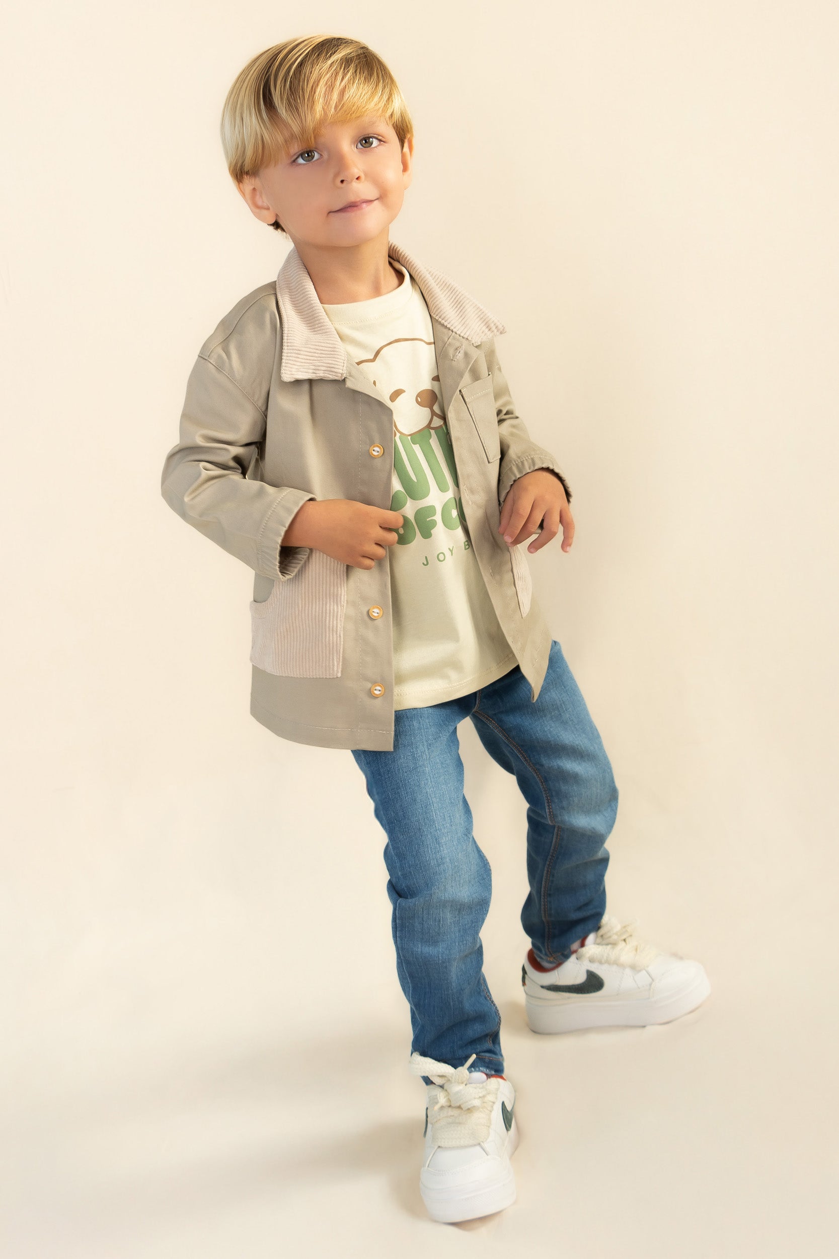 CONJUNTO 3 PRENDAS NIÑO ARENA