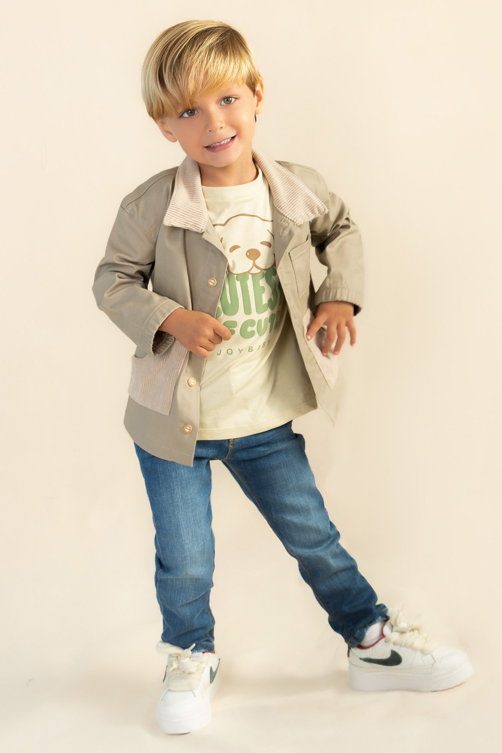 CONJUNTO 3 PRENDAS NIÑO ARENA