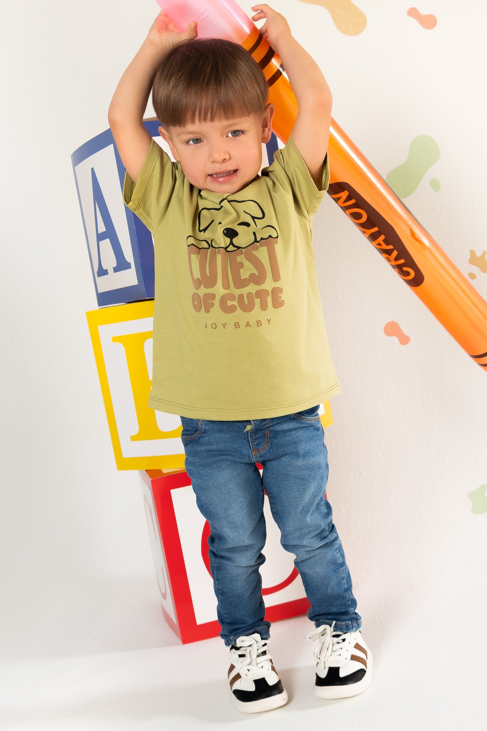 CONJUNTO 3 PRENDAS NIÑO CAFE