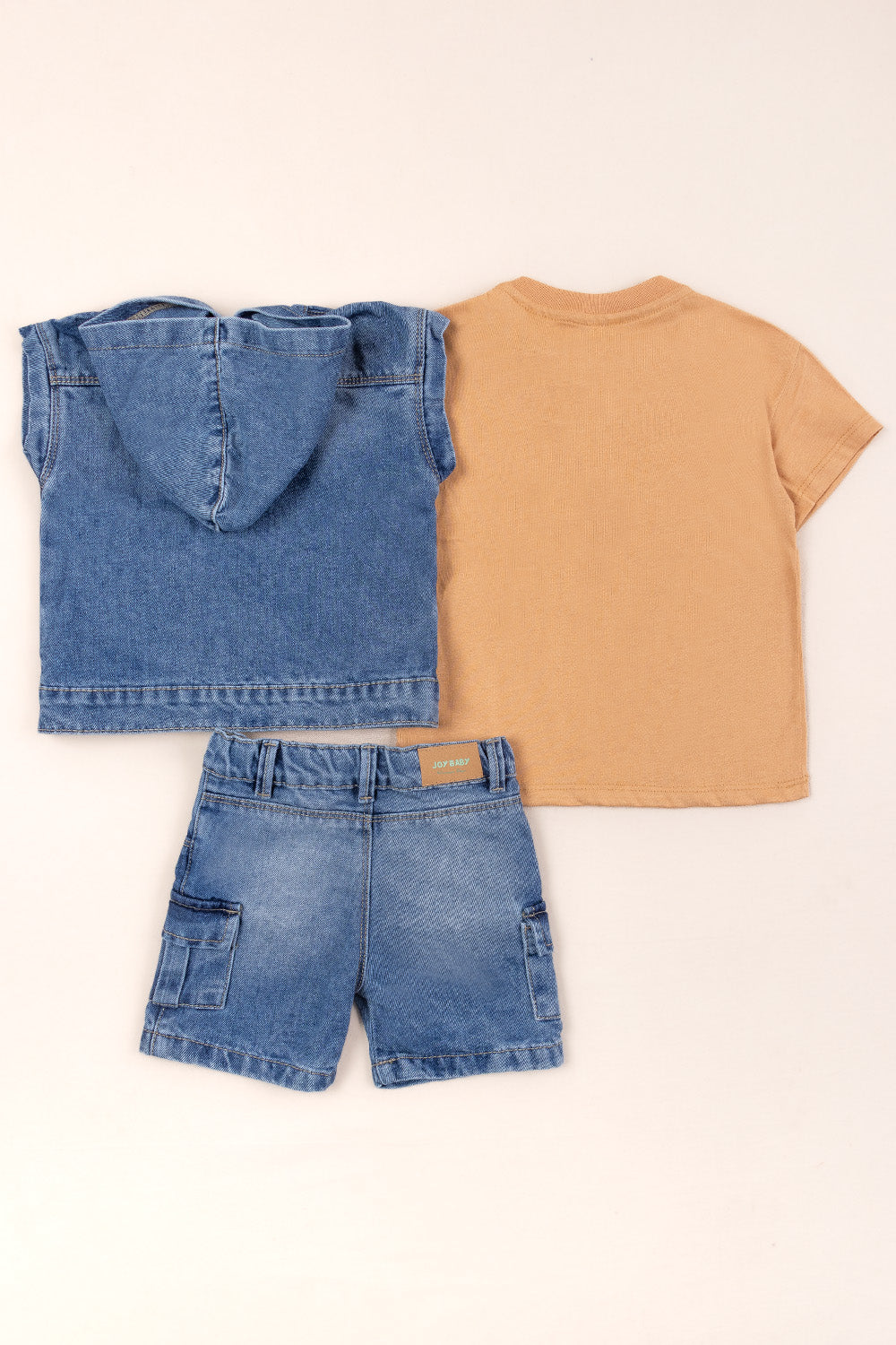 CONJUNTO 3 PRENDAS NIÑO TIMY NARANJADO