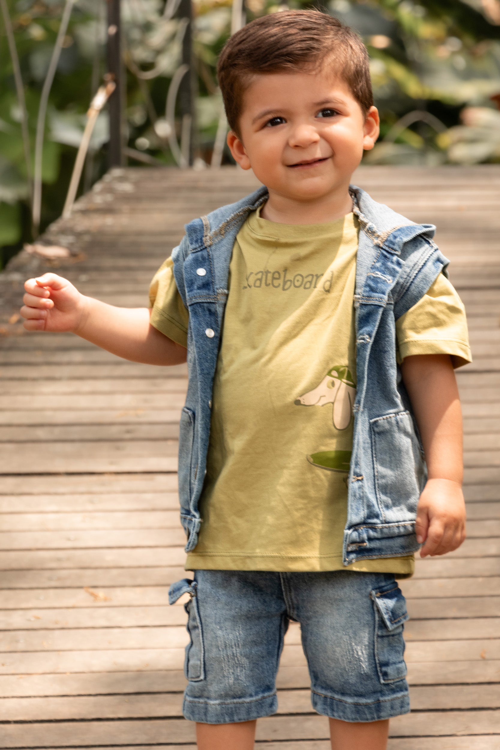 CONJUNTO 3 PRENDAS NIÑO TIMY VERDE
