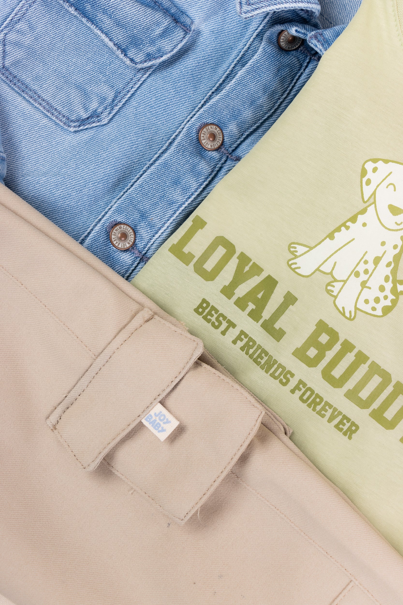 CONJUNTO 3 PRENDAS NIÑO LOYAL BUDY BEIGE