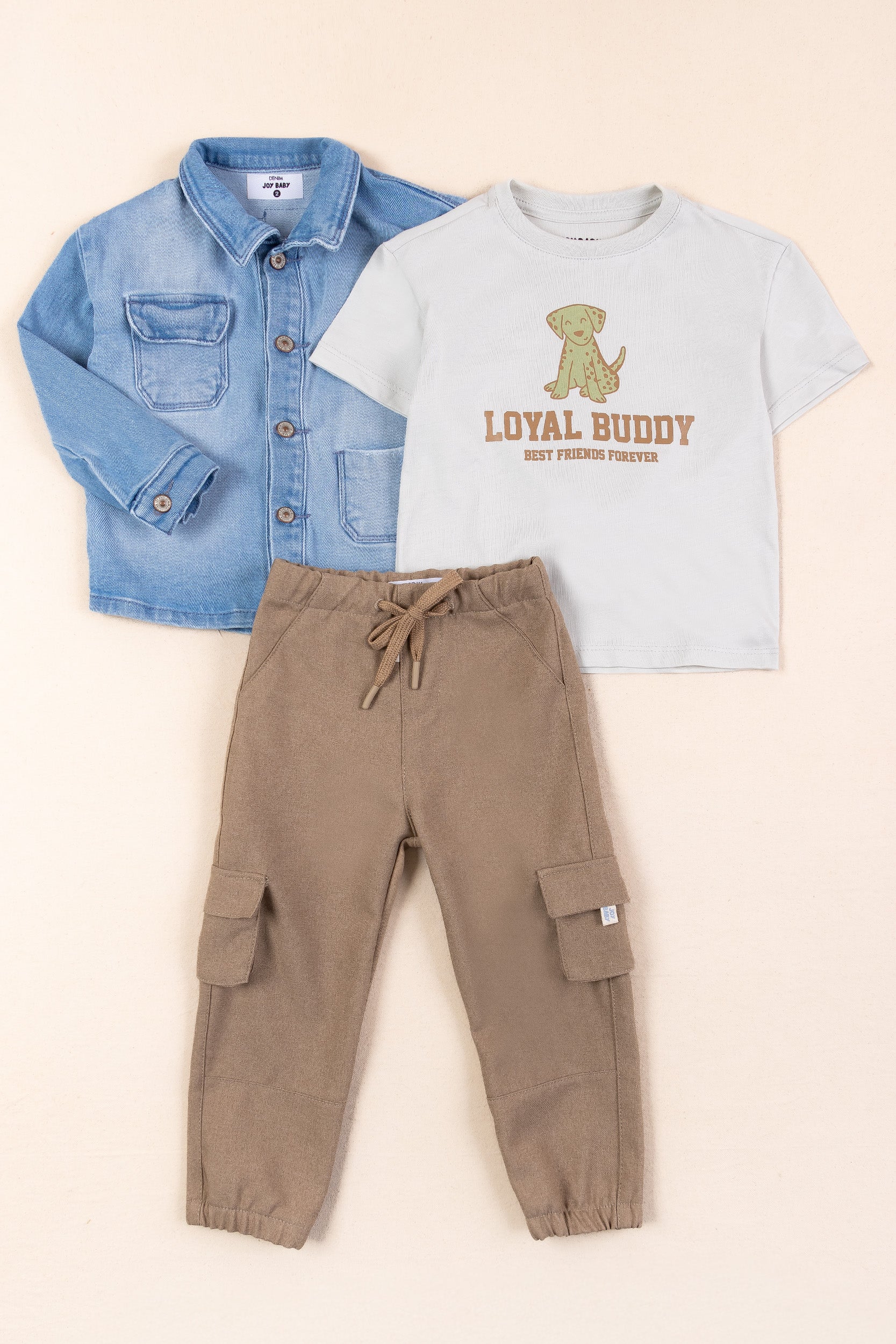 CONJUNTO 3 PRENDAS NIÑO LOYAL BUDDY CAFE