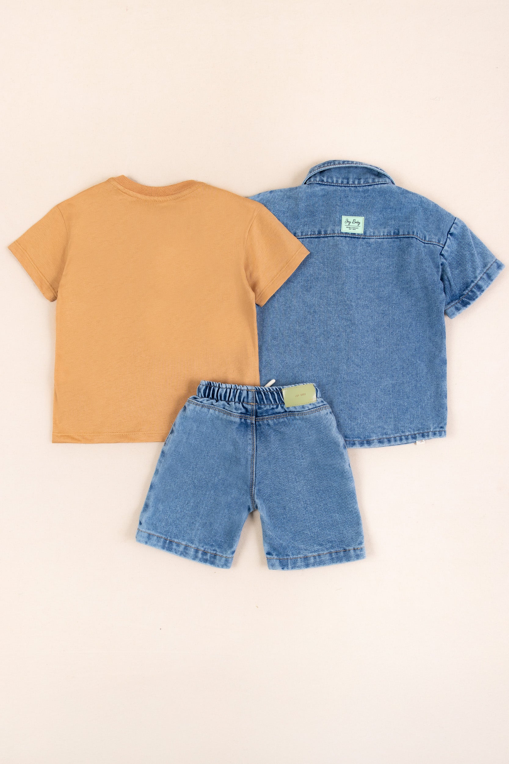 CONJUNTO 3 PRENDAS NIÑO READY FOR HUGS NARANJADO