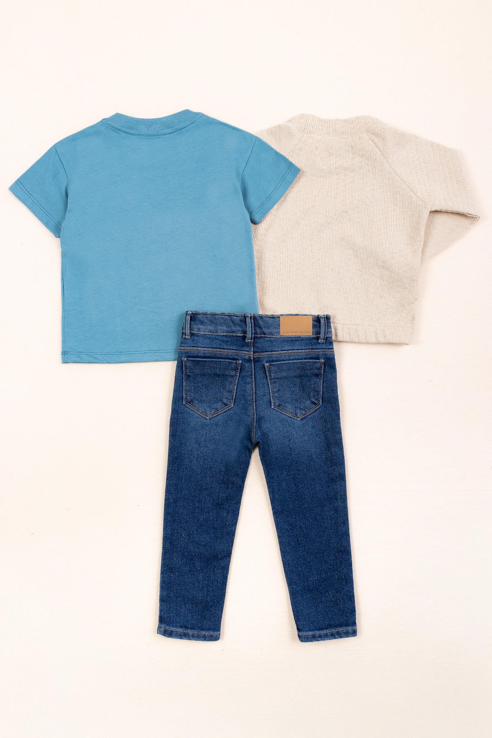 CONJUNTO 3 PRENDAS NIÑO QUALITY JUMP BEIGE