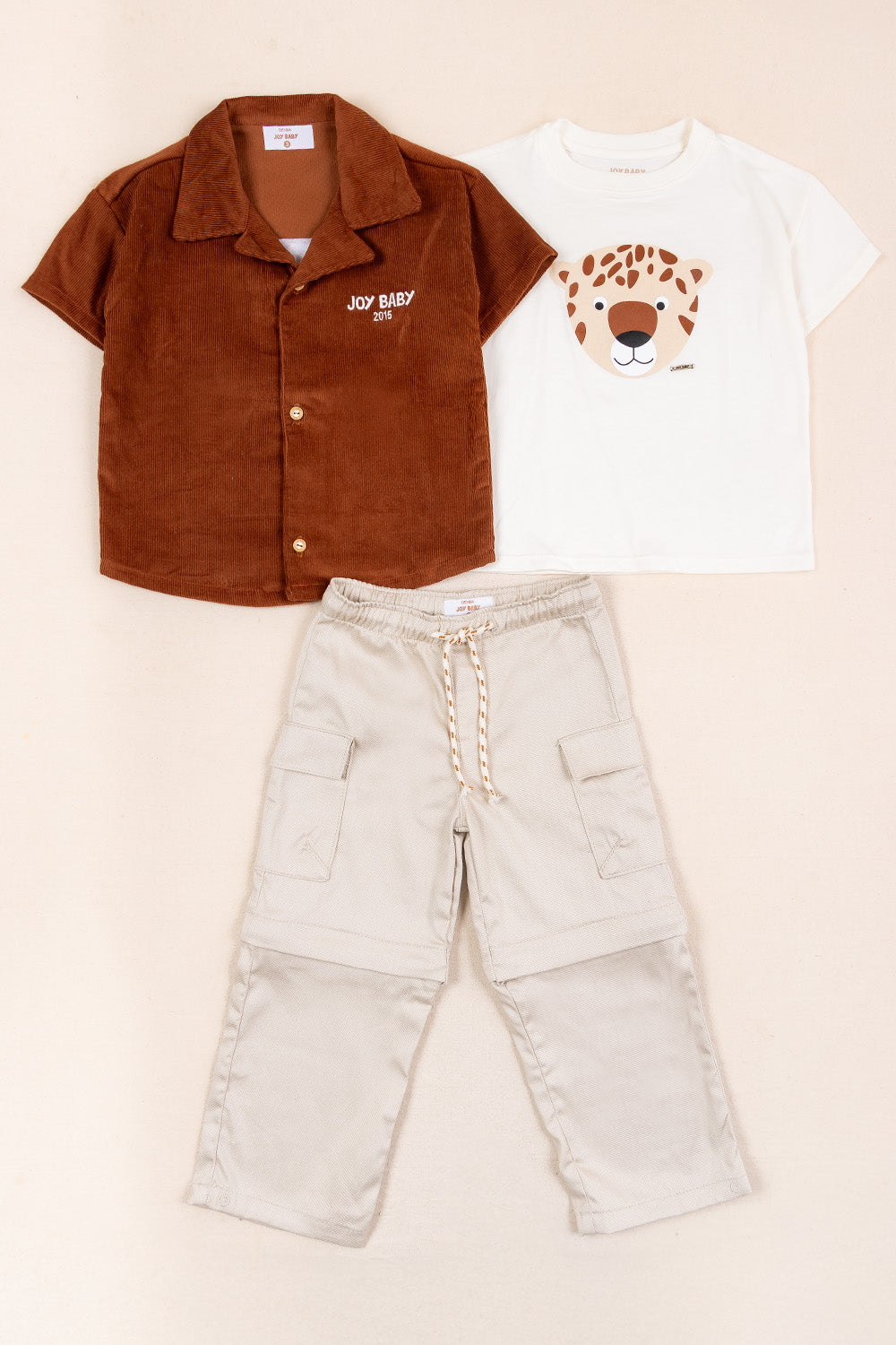 CONJUNTO 3 PRENDAS NIÑO BIG BROTHER TERRACOTA