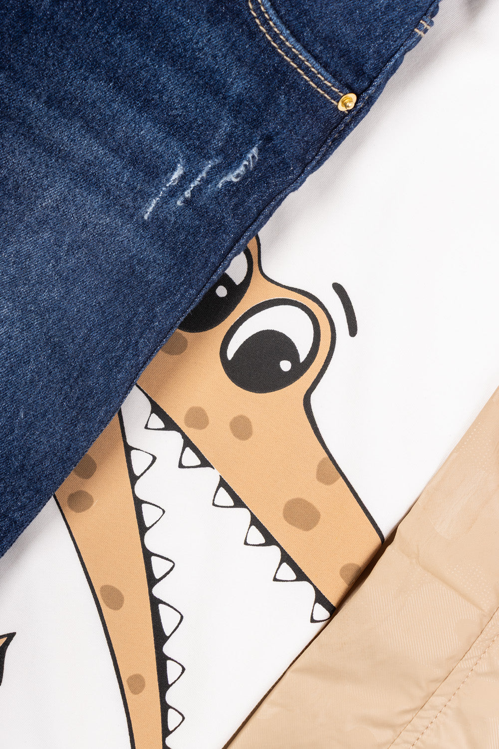 CONJUNTO 3 PRENDAS NIÑO CROCODILE BEIGE