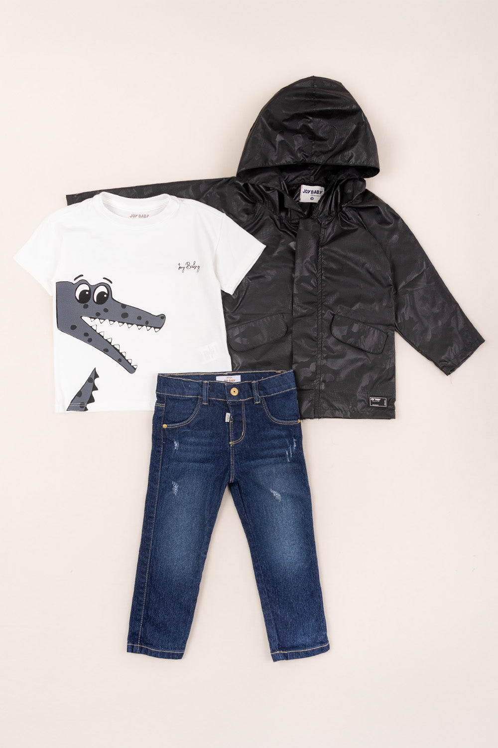 CONJUNTO 3 PRENDAS NIÑO CROCODILE NEGRO