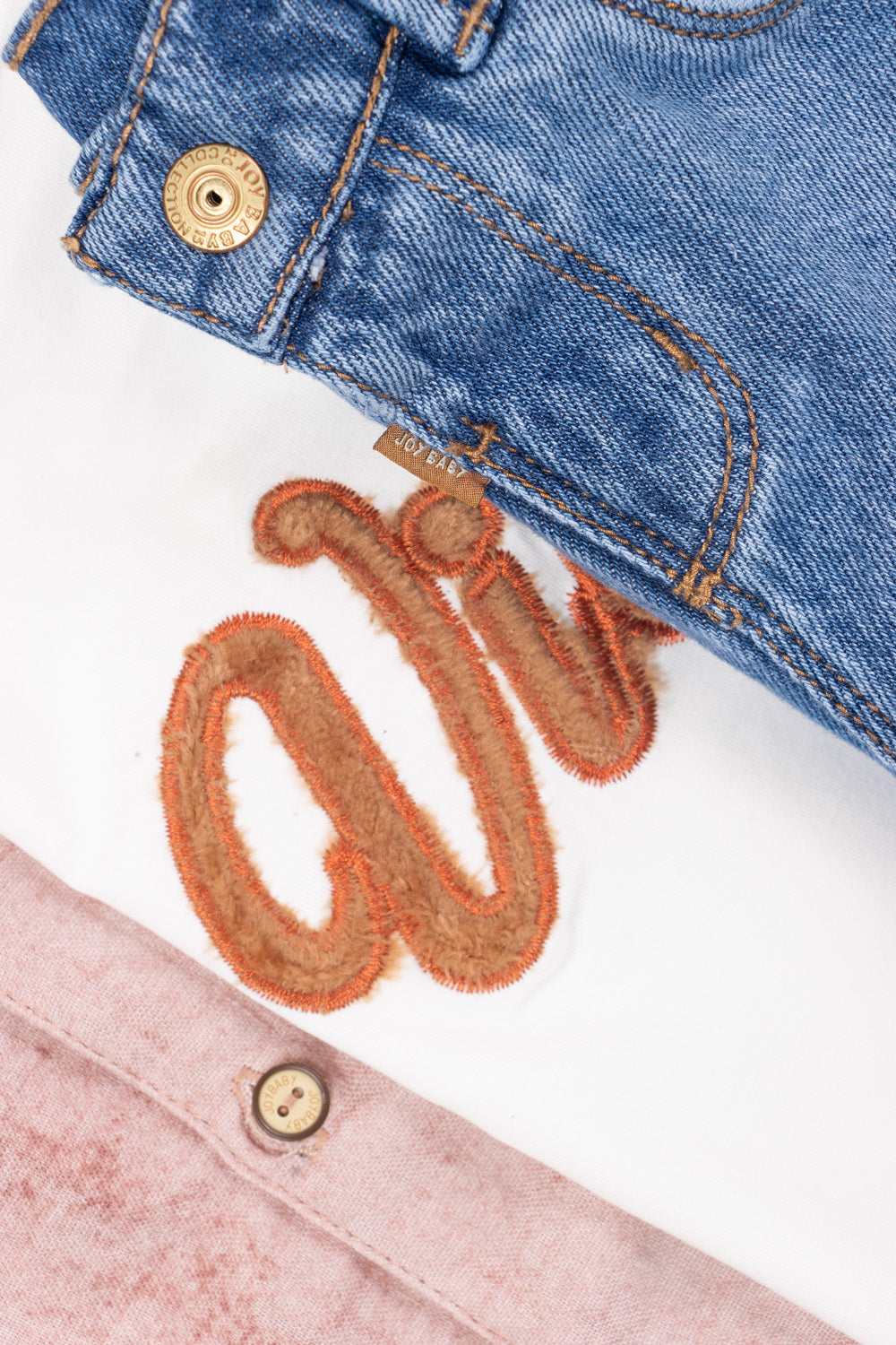 CONJUNTO 3 PRENDAS NIÑO COCO PALO ROSA
