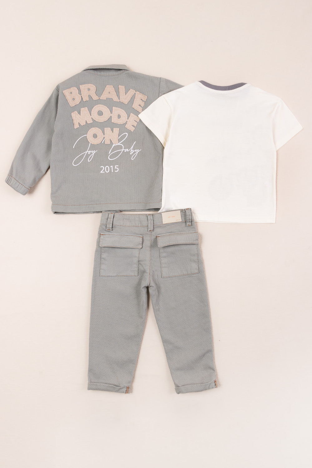 CONJUNTO 3 PRENDAS NIÑO BICYCLE GRIS