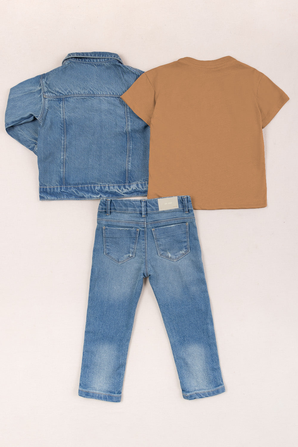 CONJUNTO 3 PRENDAS NIÑO ANIMALS CAMEL