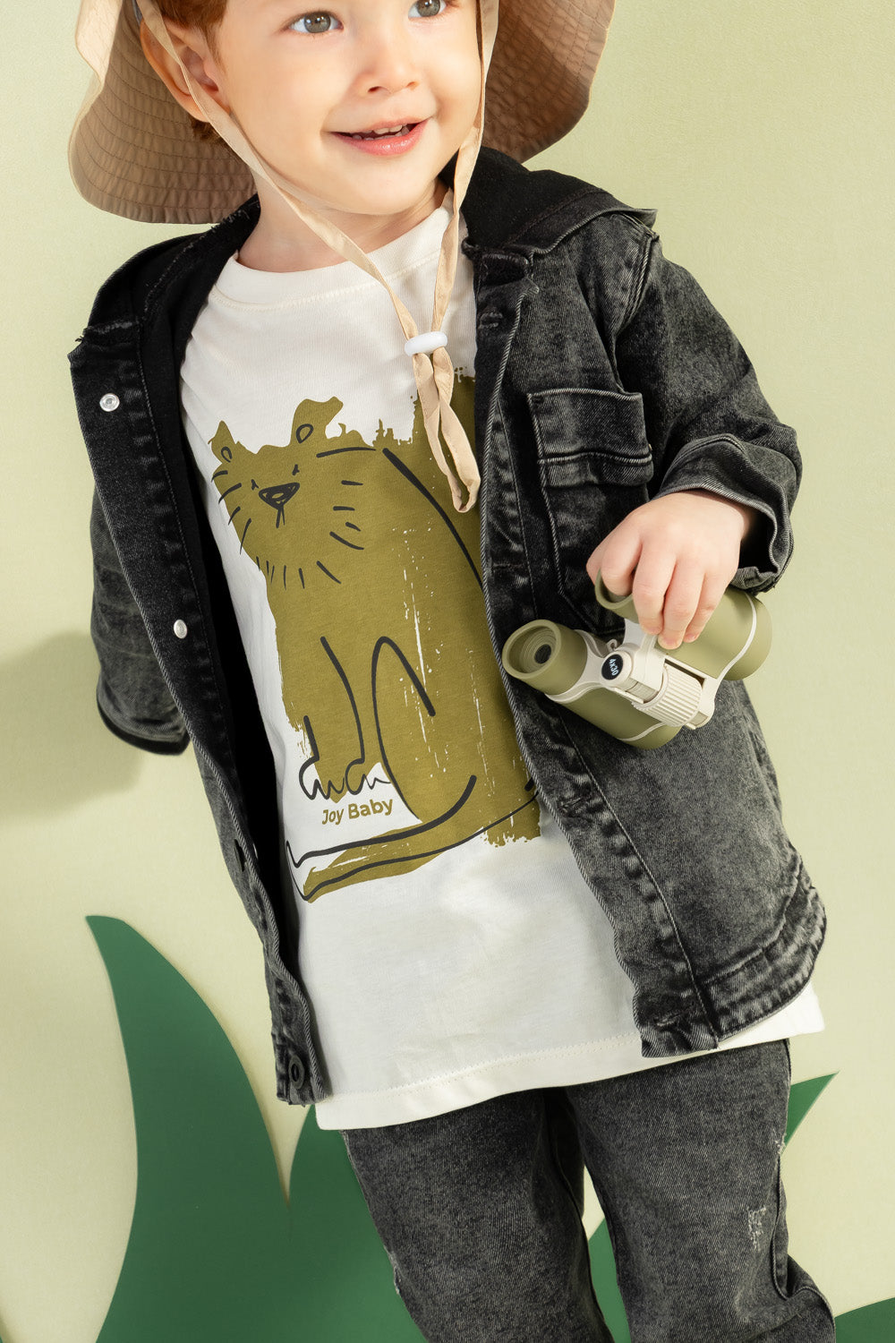 CONJUNTO 3 PRENDAS NIÑO LION BLANCO
