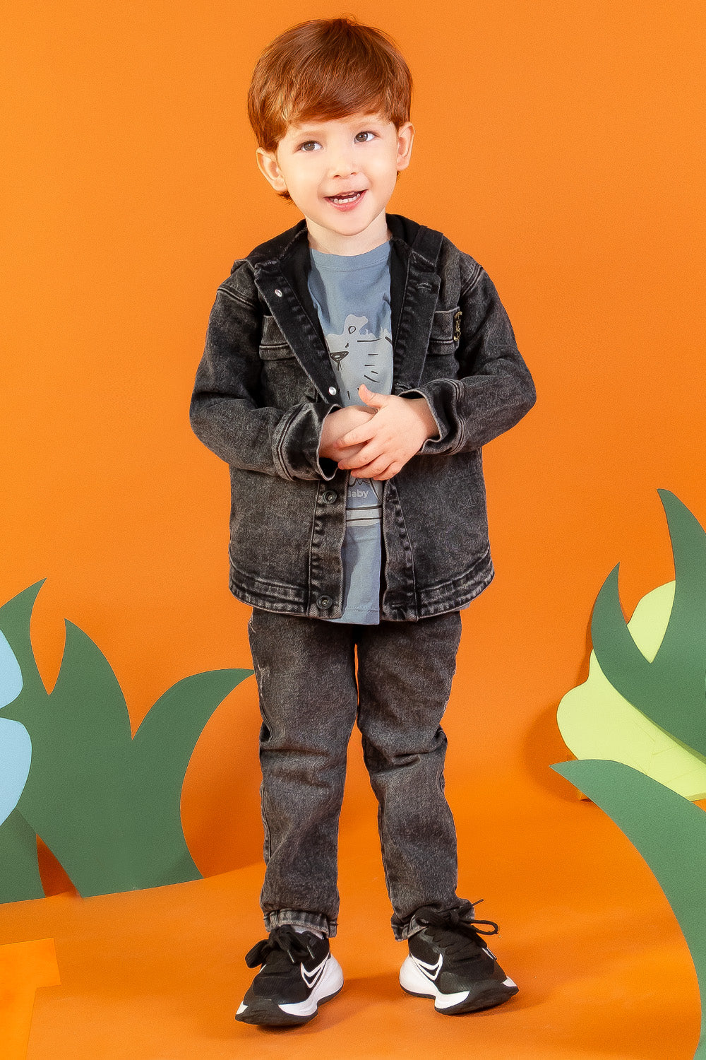CONJUNTO 3 PRENDAS NIÑO LION AZUL
