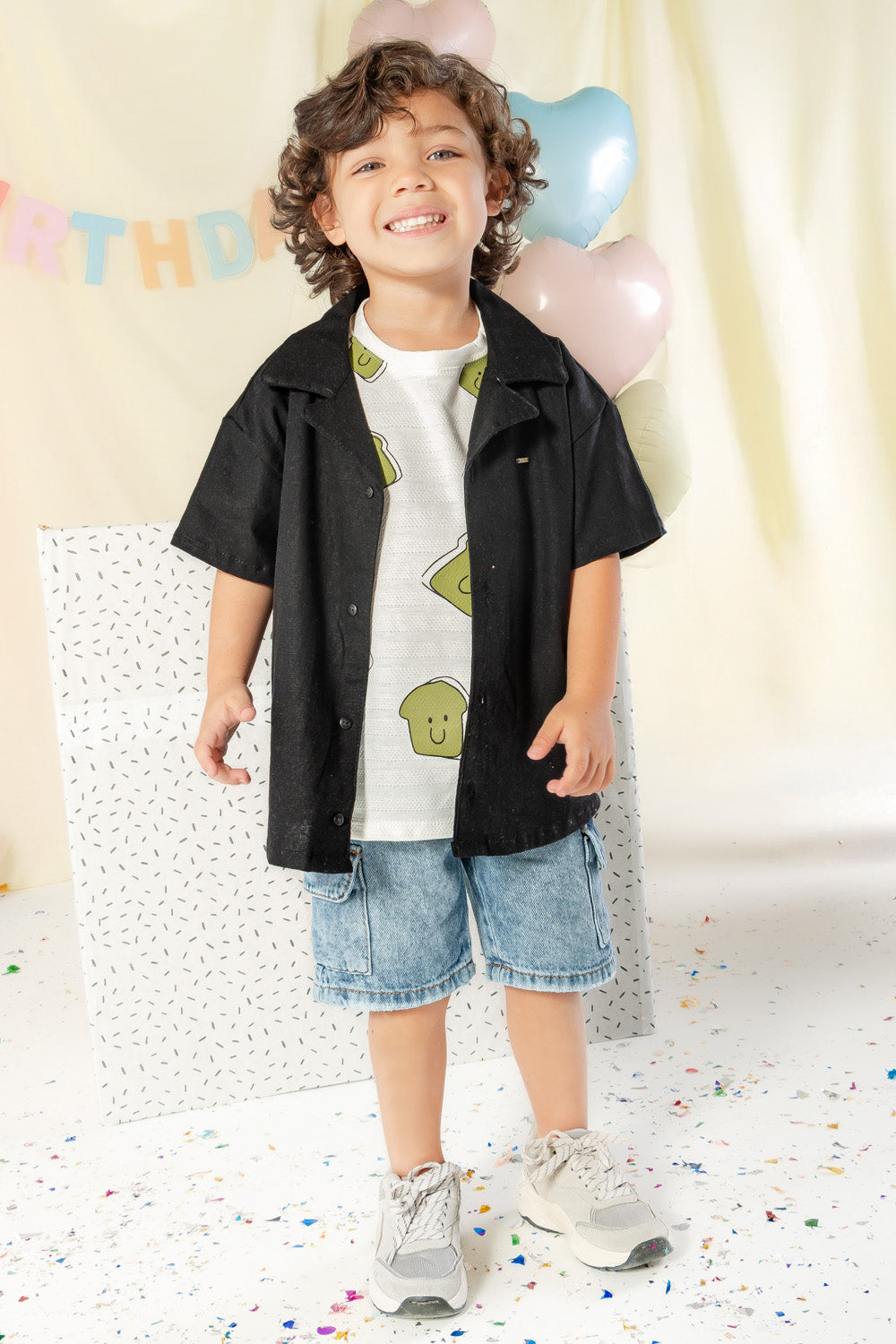 CONJUNTO 3 PRENDAS NIÑO BREAD NEGRO