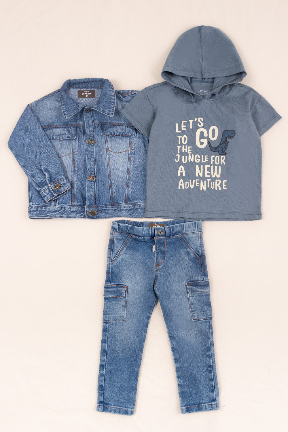 CONJUNTO 3 PRENDAS NIÑO ADVENTURE AZUL
