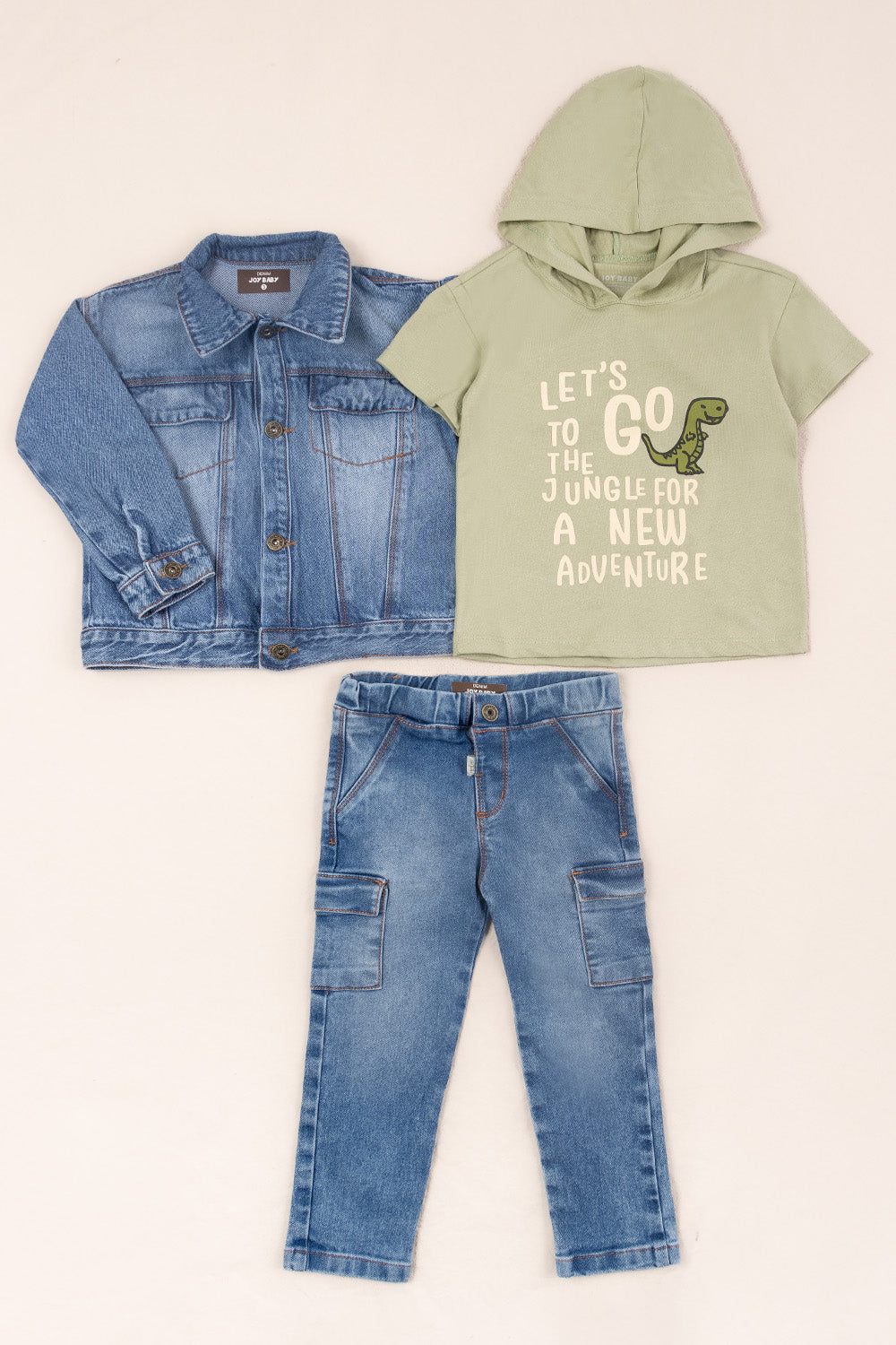 CONJUNTO 3 PRENDAS NIÑO ADVENTURE VERDE