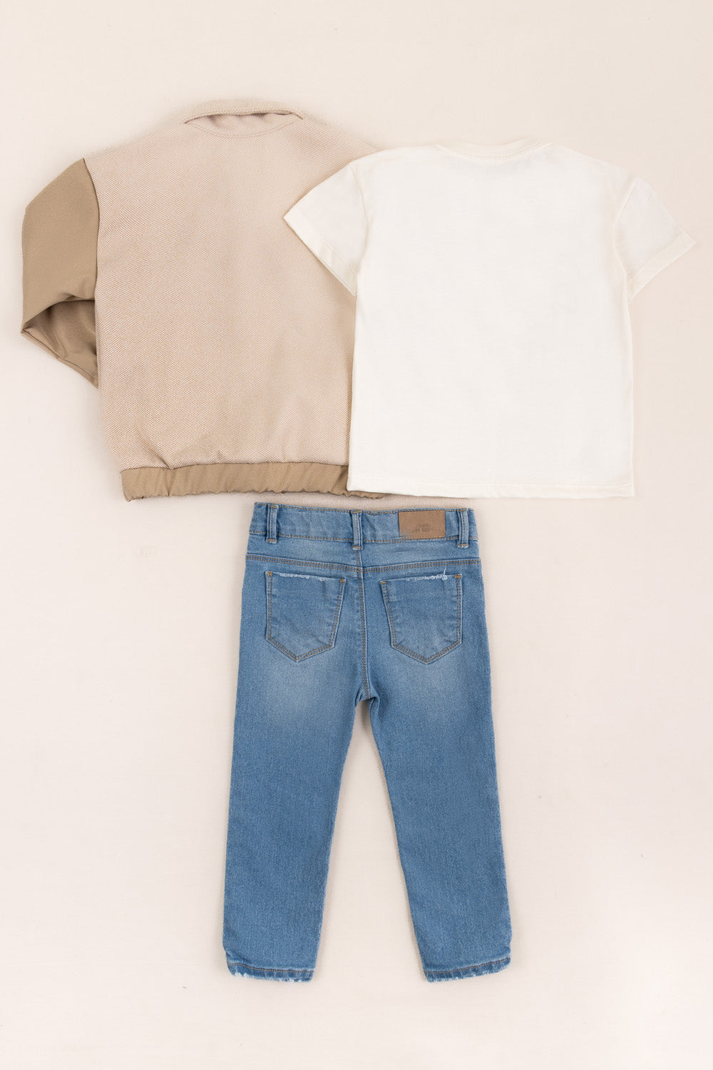 CONJUNTO 3 PRENDAS NIÑO NEW BEIGE