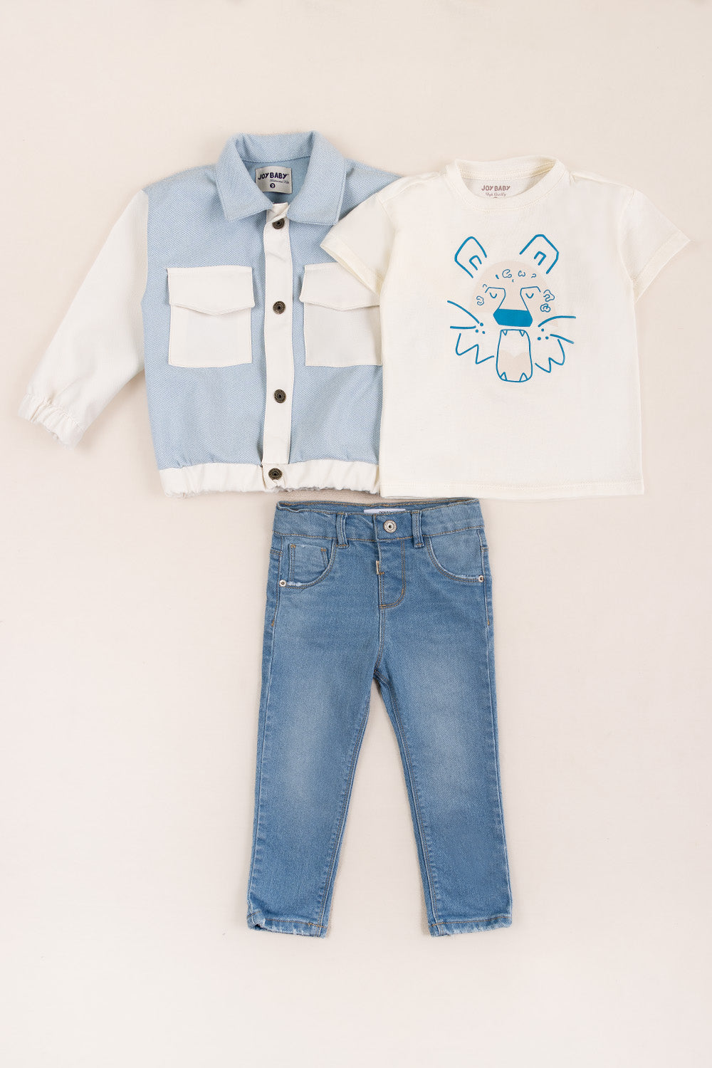 CONJUNTO 3 PRENDAS NIÑO NEW AZUL