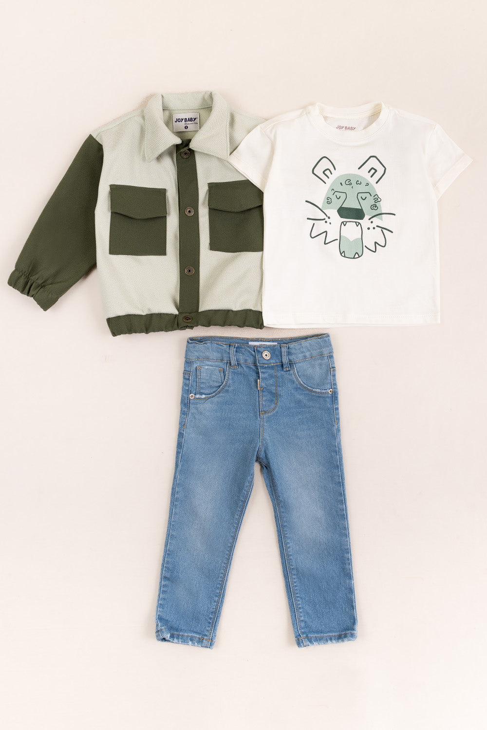 CONJUNTO 3 PRENDAS NIÑO NEW VERDE