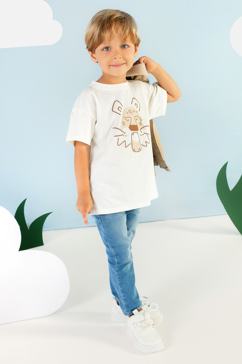 CONJUNTO 3 PRENDAS NIÑO NEW BEIGE