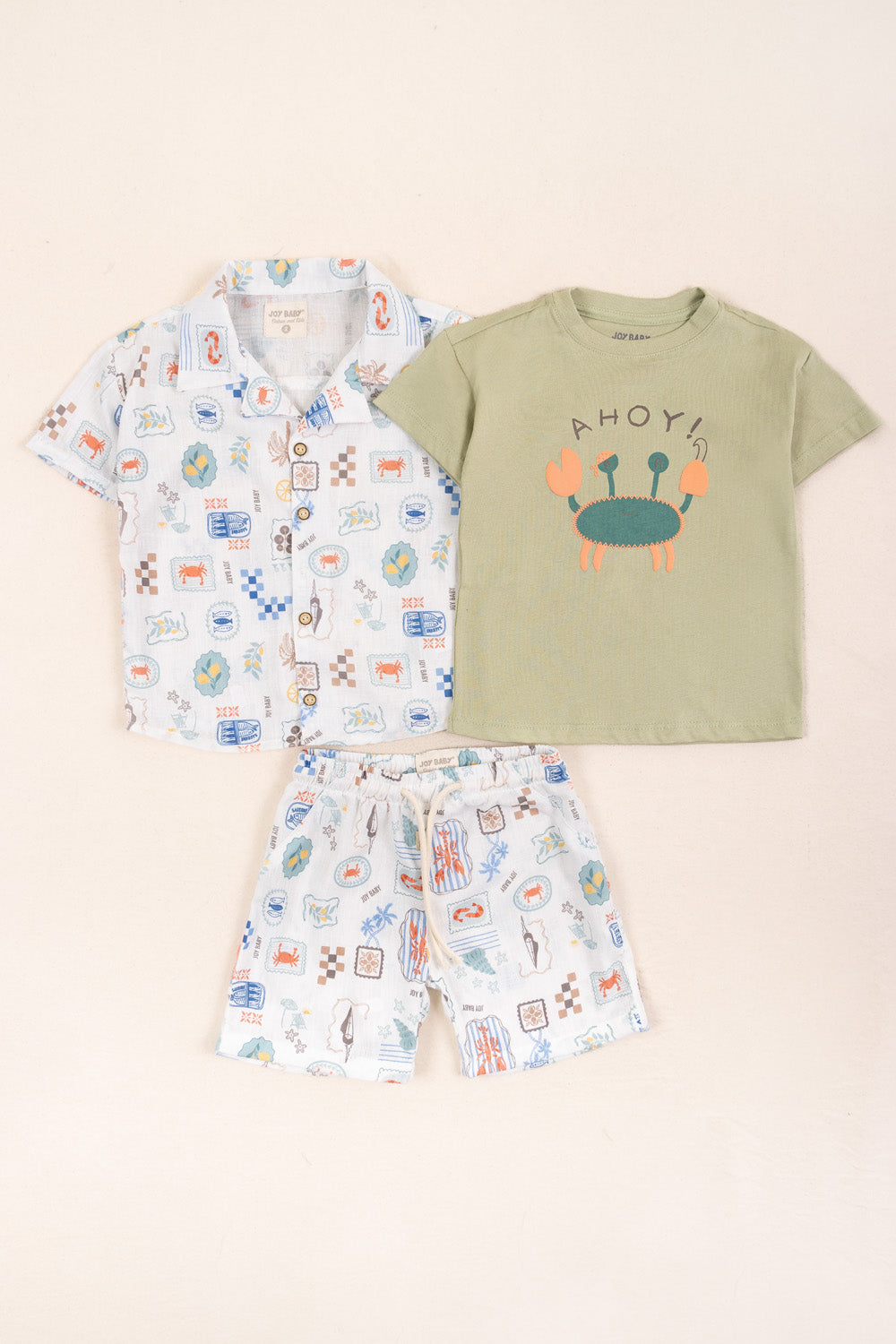 CONJUNTO 3 PRENDAS NIÑO CRAB VERDE