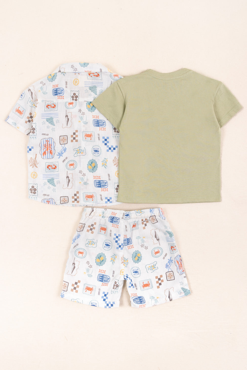 CONJUNTO 3 PRENDAS NIÑO CRAB VERDE