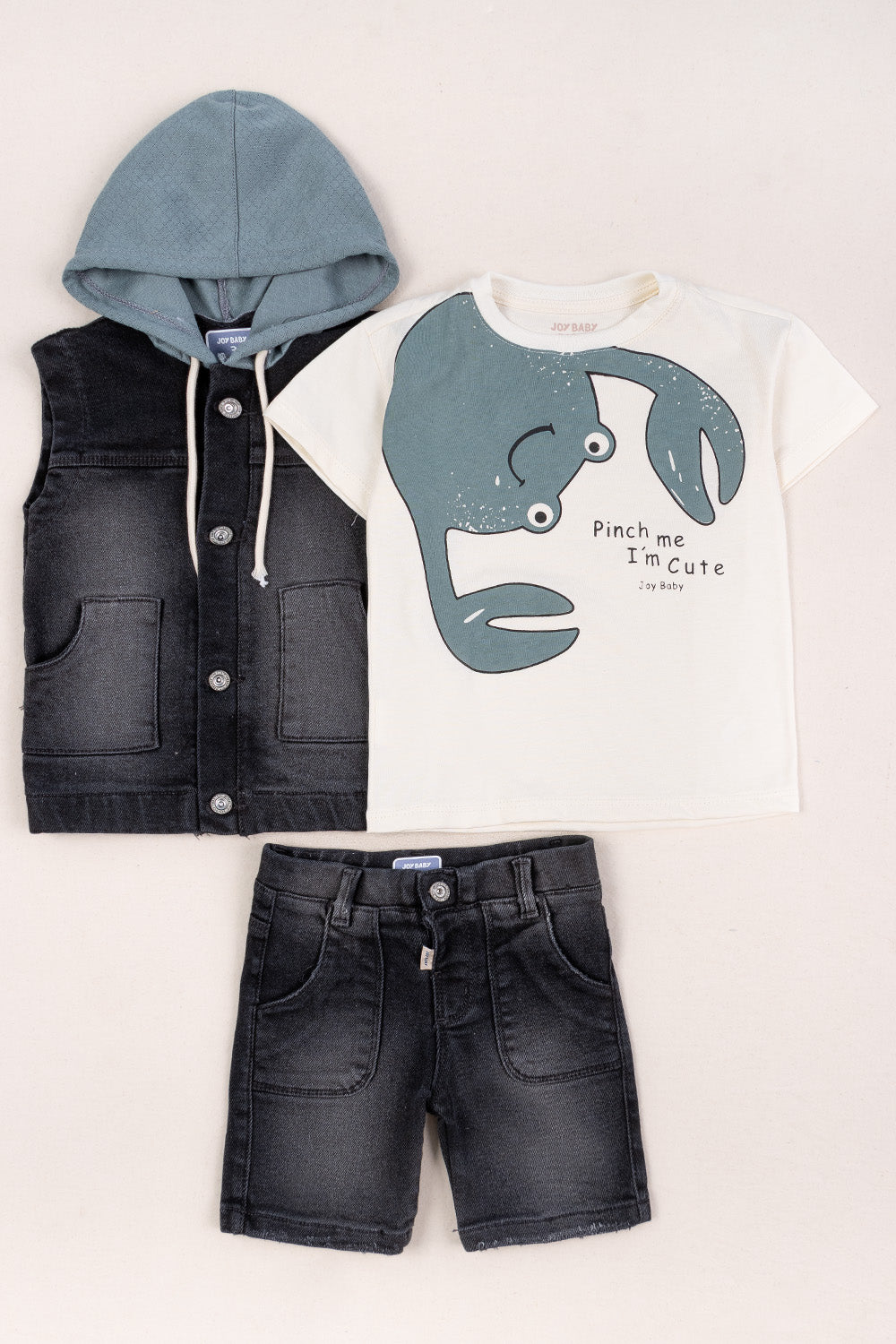 CONJUNTO 3 PRENDAS NIÑO LOBSTER BLANCO