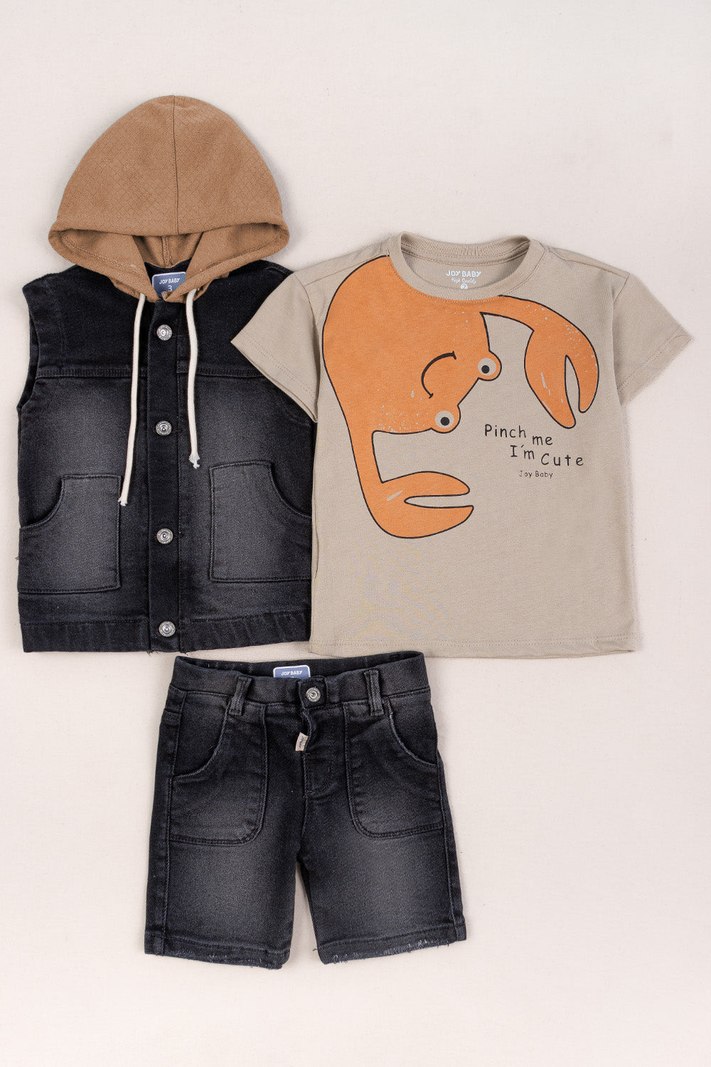 CONJUNTO 3 PRENDAS NIÑO LOBSTER CAFÉ